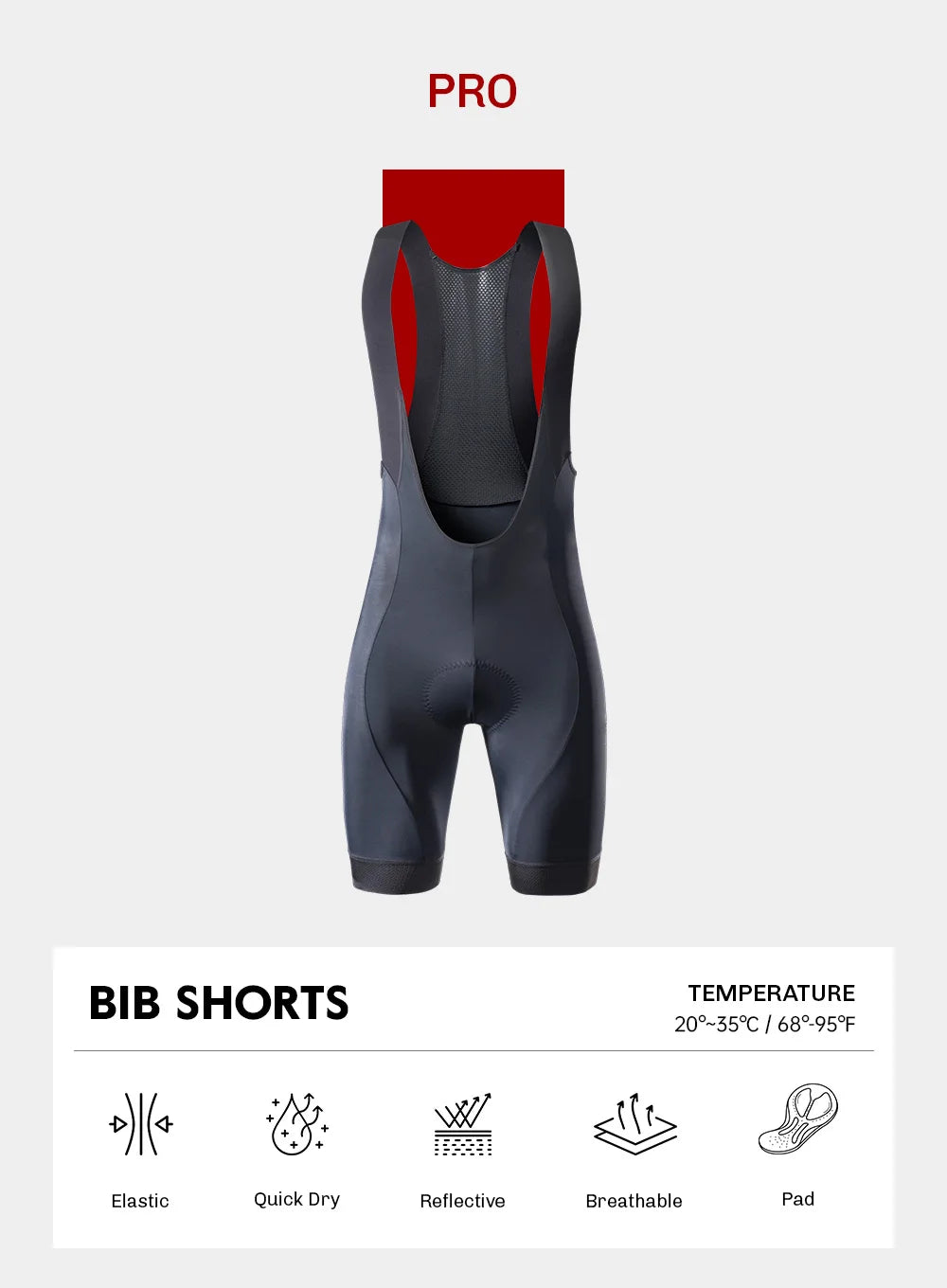 RION Cycling Bib Shorts Men MTB Bibs Road Bike Tights Padded Bicycle Wear Pro Biker Clothing  Medium Distance Reflective Summer