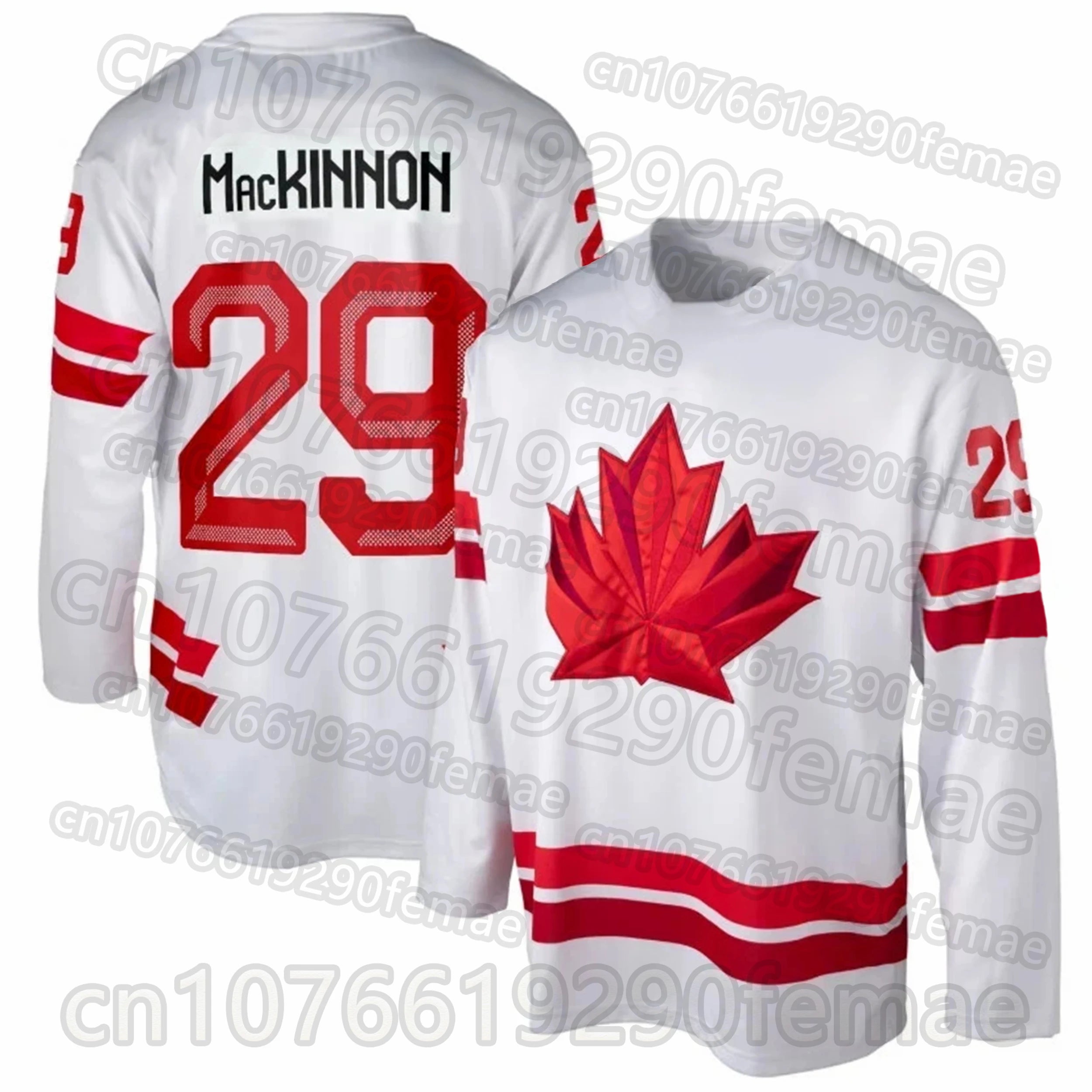 2026 New Canada Hockey Jersey Nathan MacKinnon Style #29 Long Sleeve T-Shirt Men’s Fan Gear Casual Sports Tactical Top Gift