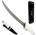 Wholesales in Stock  Handle Stainless Steel Fishing Knife Fishing Outdoor White Non-Slip Coating Fishing Fillet Knife