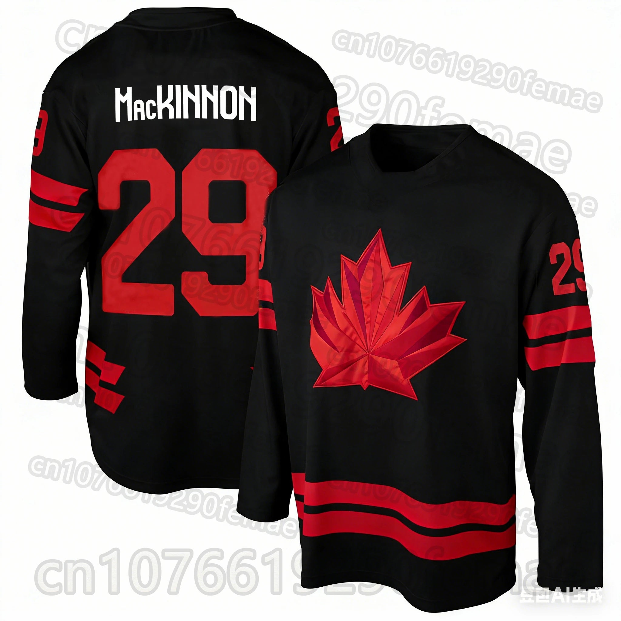 2026 New Canada Hockey Jersey Nathan MacKinnon Style #29 Long Sleeve T-Shirt Men’s Fan Gear Casual Sports Tactical Top Gift