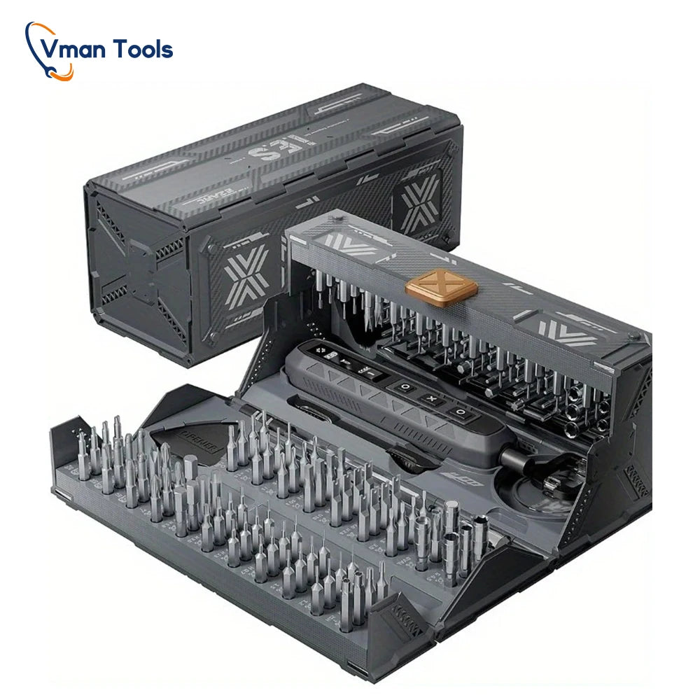 Vman Tools 180 in 1 with Blade Repair Tool Precision Magnetic Screwdriver Set with Tool Box Kit Electric Screwdriver Set