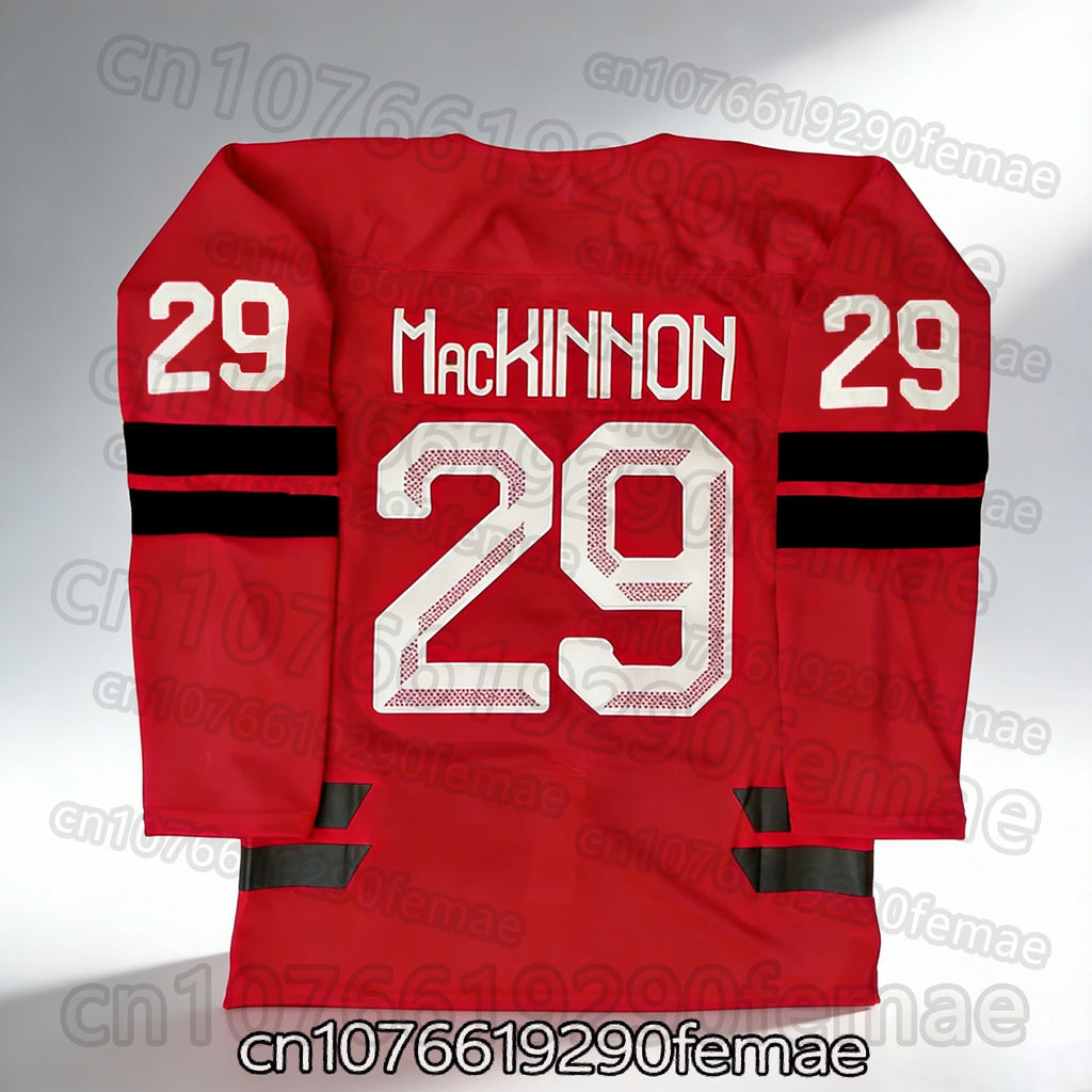 2026 New Canada Hockey Jersey Nathan MacKinnon Style #29 Long Sleeve T-Shirt Men’s Fan Gear Casual Sports Tactical Top Gift
