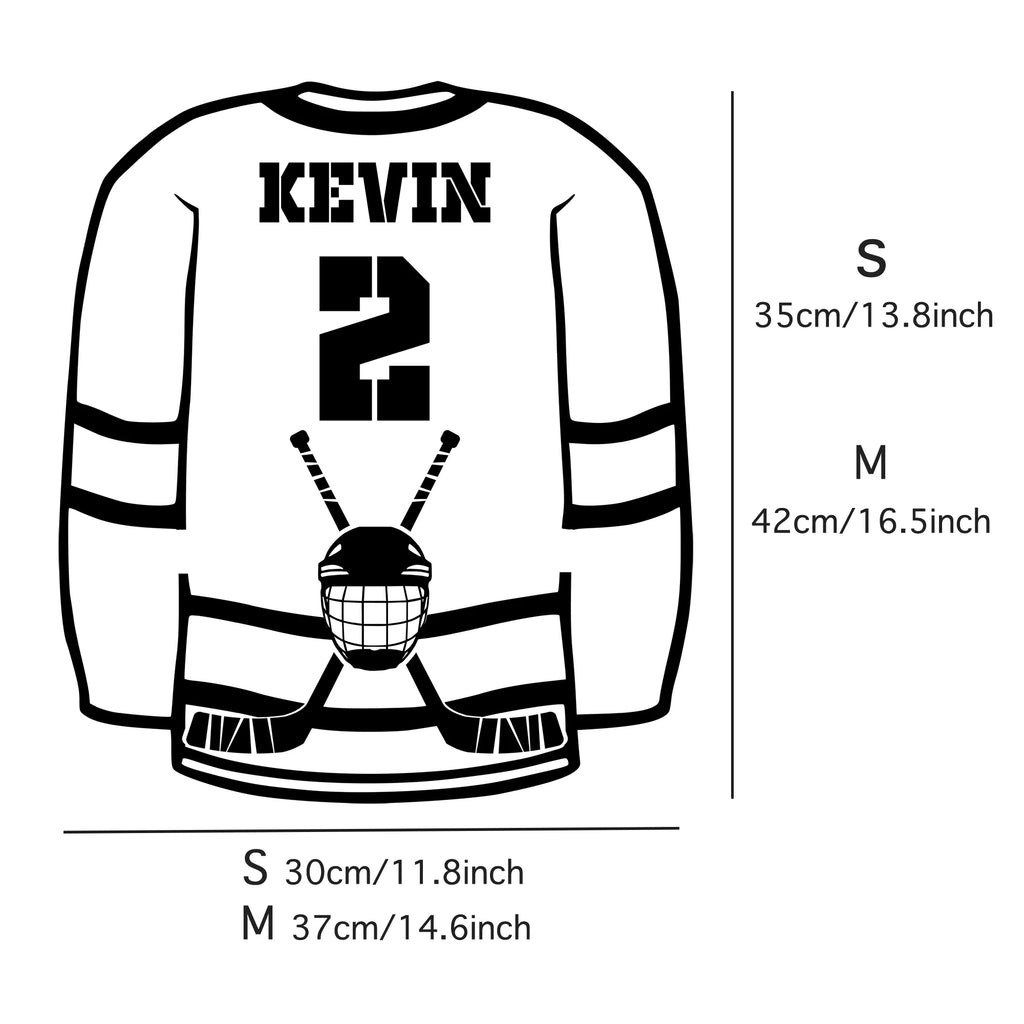 Ice Hockey LED Acrylic Light - Personalized Name/Number Wall Decor, USB Adjustable Gift for Hockey Fans (Christmas/Birthday/Dad）