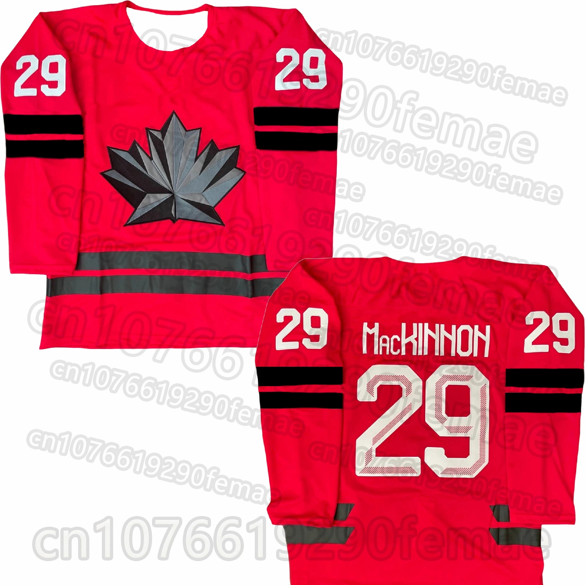 2026 New Canada Hockey Jersey Nathan MacKinnon Style #29 Long Sleeve T-Shirt Men’s Fan Gear Casual Sports Tactical Top Gift