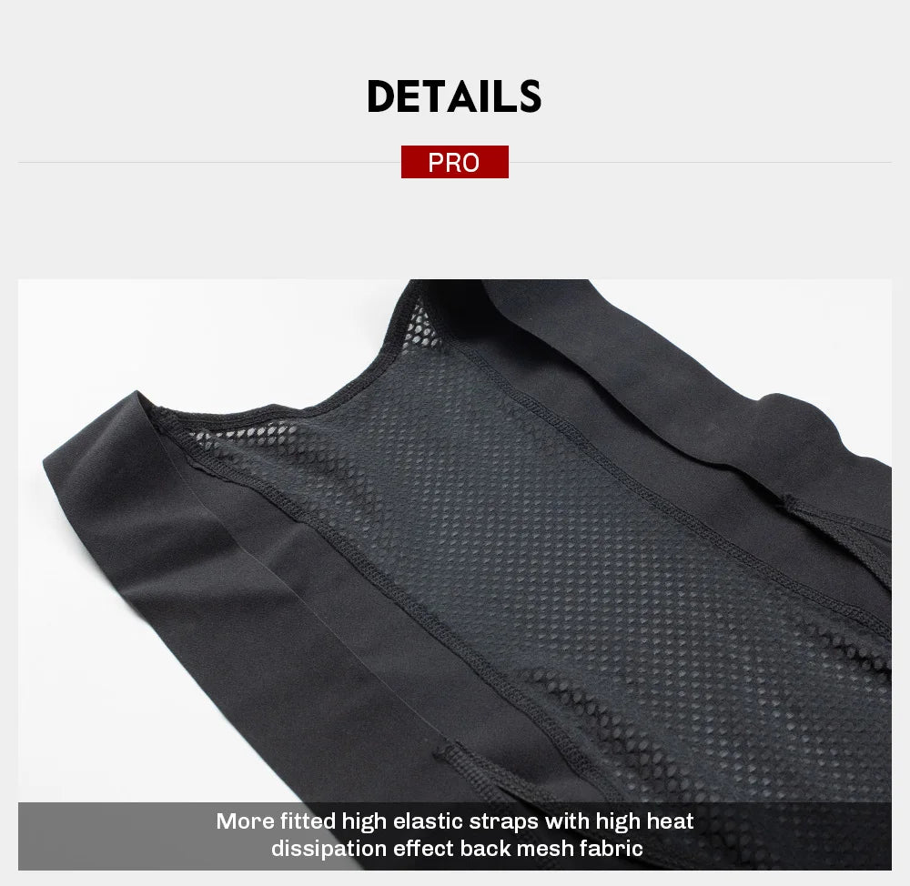 RION Cycling Bib Shorts Men MTB Bibs Road Bike Tights Padded Bicycle Wear Pro Biker Clothing  Medium Distance Reflective Summer