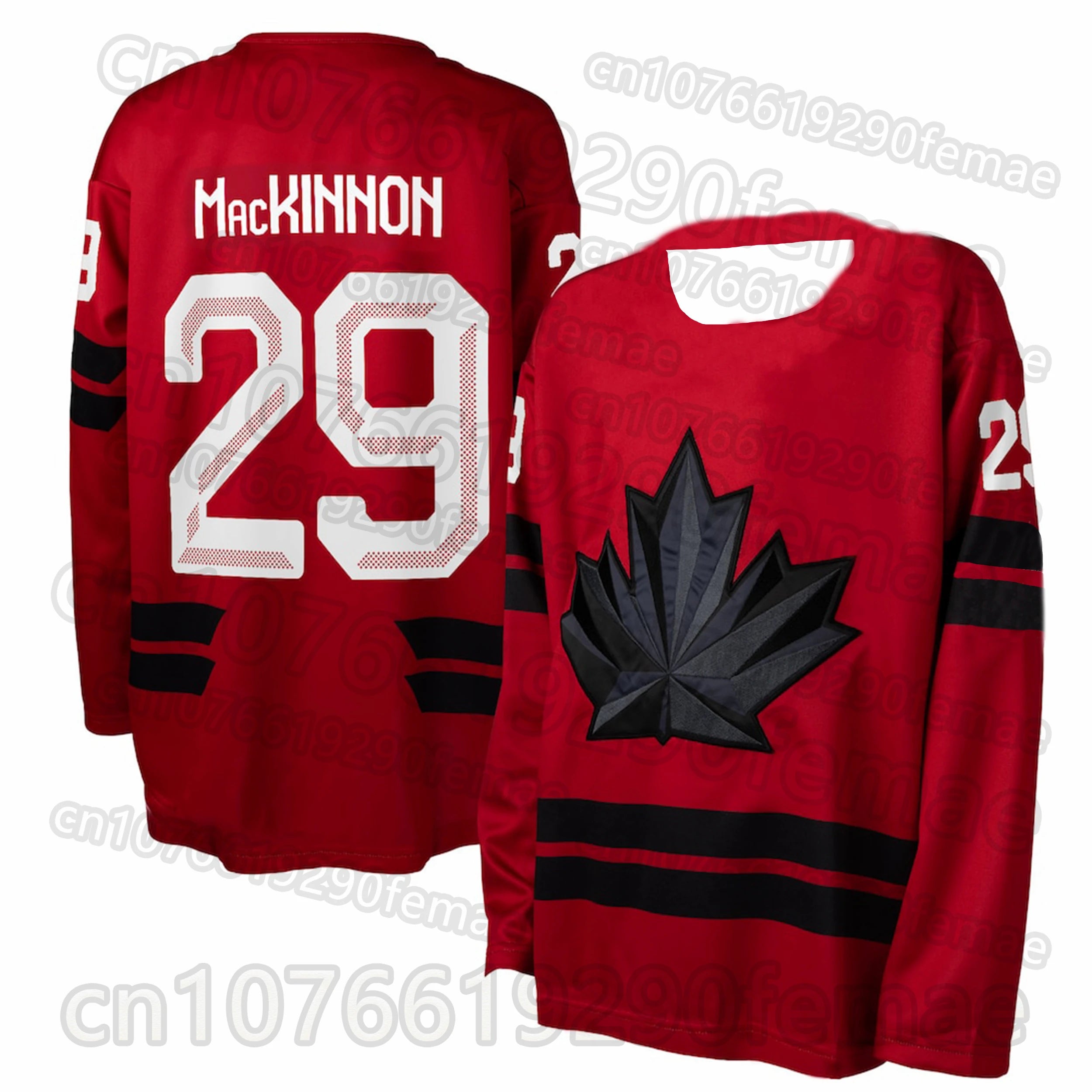 2026 New Canada Hockey Jersey Nathan MacKinnon Style #29 Long Sleeve T-Shirt Men’s Fan Gear Casual Sports Tactical Top Gift