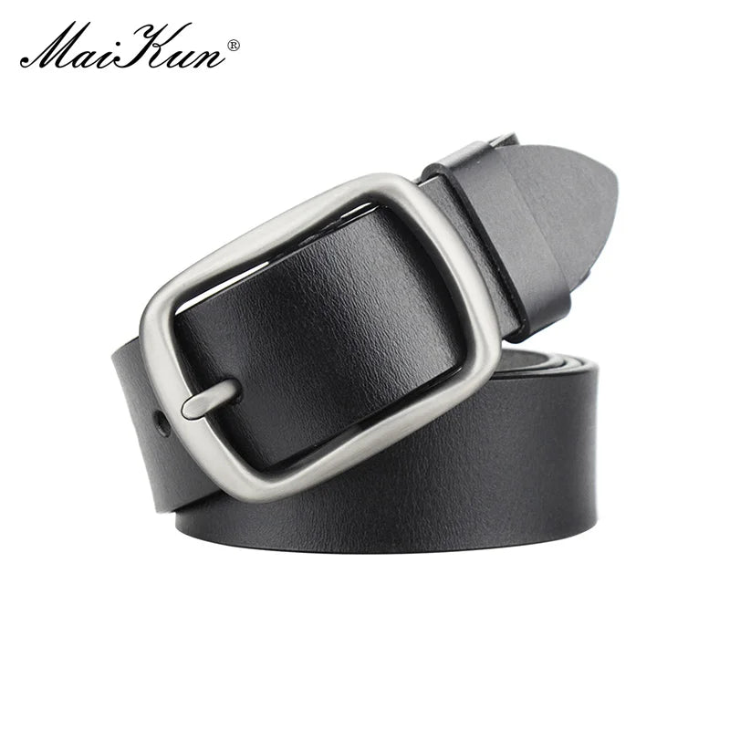 Maikun Men's Business Casual Large Size Belt Fashionable Genuine Leather Belts Popular Father's Day Gift