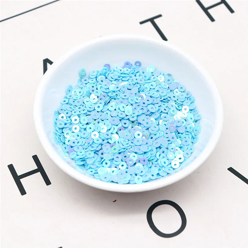20g Round Flat Loose Sequins for Hand-Sewn Wedding Dresses Dresses Shoes and Hats DIY Accessories Decoration PVC Beads 3-6mm