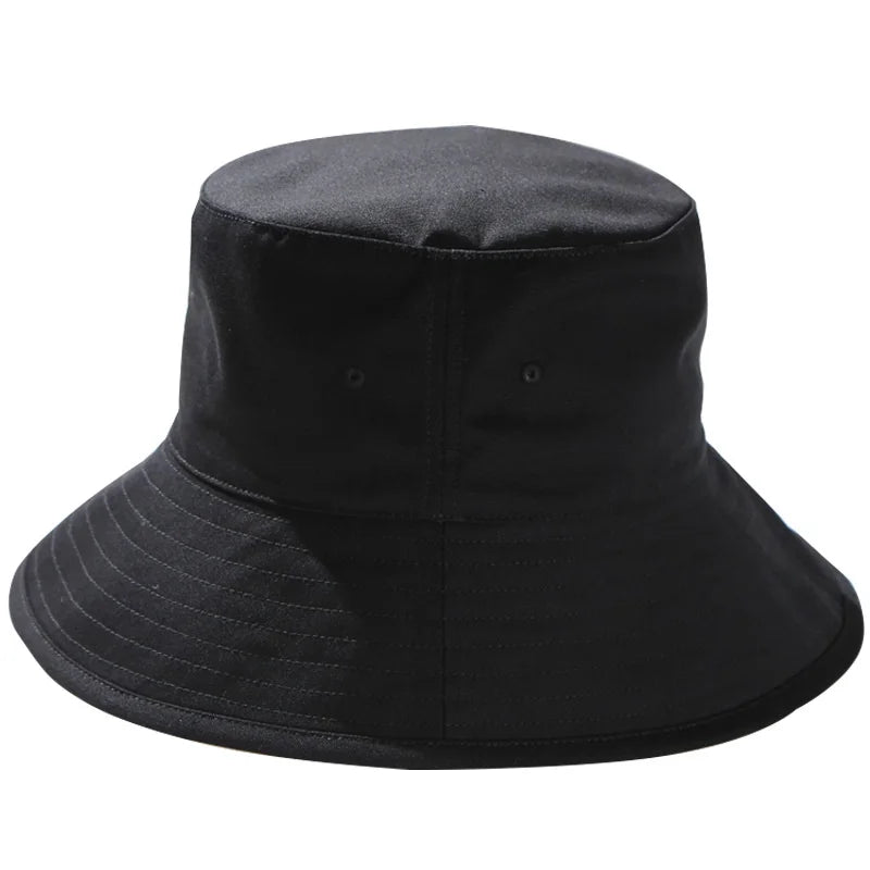 High Quality Soft Cotton Large Fishing Sun Cap Women Beach Bucket Hat Dad Wide Brim Boonie Cap Big Head Men Oversize Panama Hats