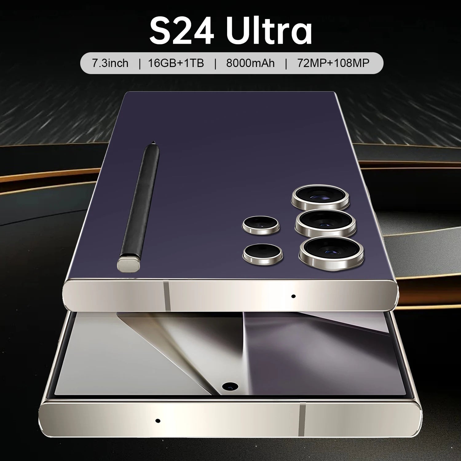S24 Ultra 8000mAh 65W Fast Charge Snapdragon Gen 3 4K Screen Resolution Gaming Phone Qualcomm Smart Processor Face Recognition