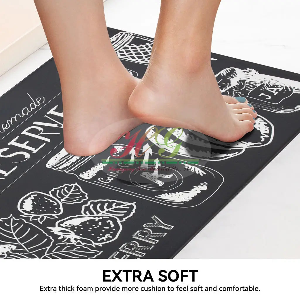 Non Slip Washable Absorbent Kitchen Mats Woven Runner Rugs for Laundry Room Hallway and Kitchen Use