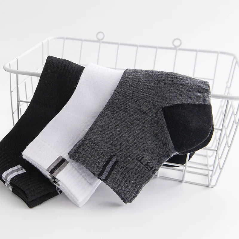10pcs=5 Pairs Comfort Cotton Men's Socks High Quality Sport Breathable Summer Autumn Socks Long Sock For Mens Calcetines Sokken