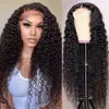 Wholesale Body Wave Style 4X4 Closure Wigs Natural Black Color 180% High Density Brazilian Human Hair Transparent Lace Wigs