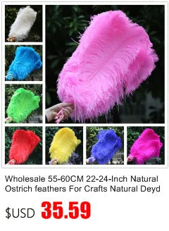 50pcs/lot Elegant Ostrich Feather 35-40cm 14-16inch Feathers for Crafts Wedding Party Supplies Carnival Dancer Decoration Plumes