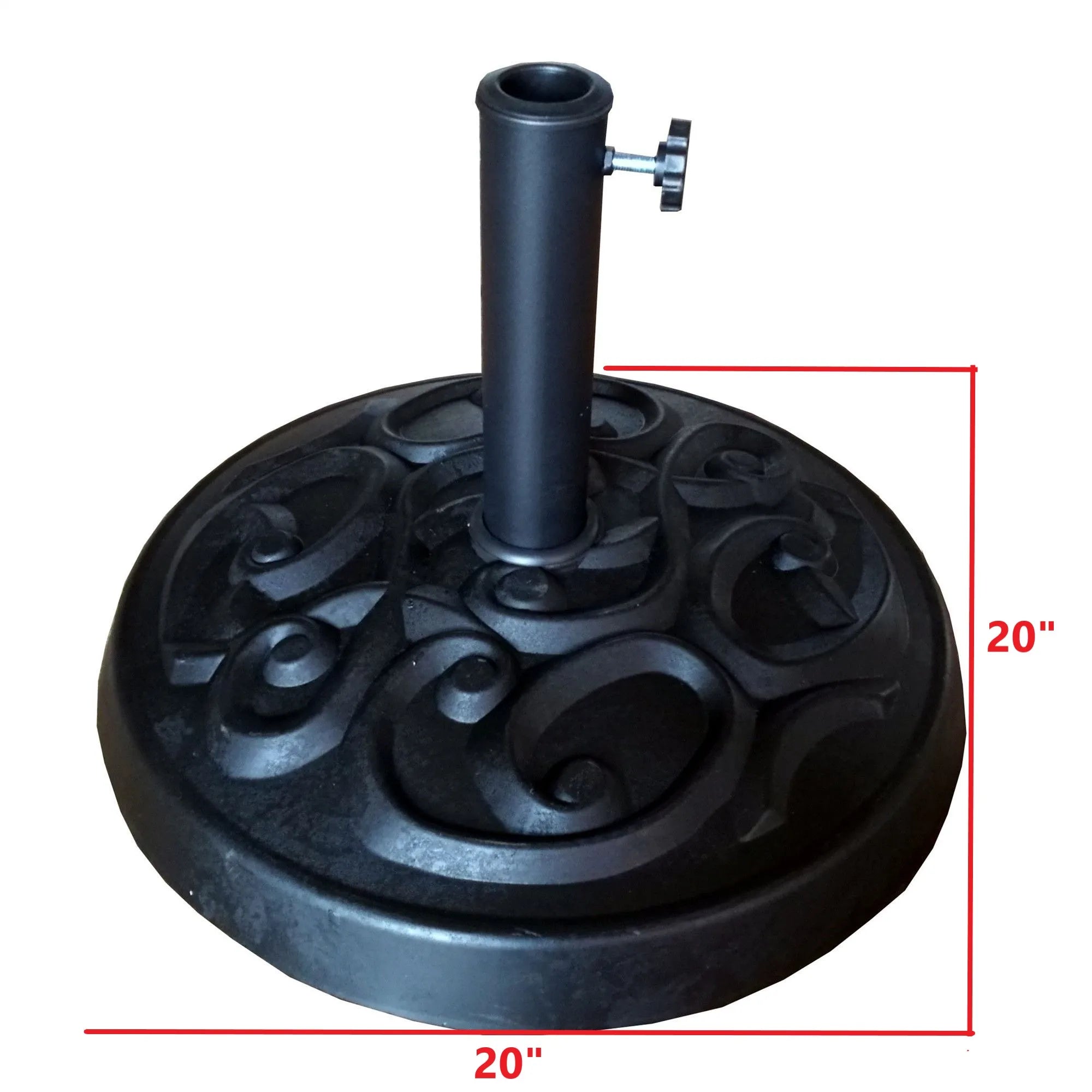 8.8 Feet Outdoor Aluminum Patio Umbrella Market Umbrella With 33 Pounds Round Resin Umbrella Base in Yellow