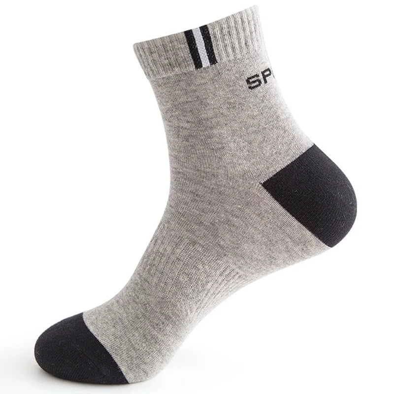 10pcs=5 Pairs Comfort Cotton Men's Socks High Quality Sport Breathable Summer Autumn Socks Long Sock For Mens Calcetines Sokken