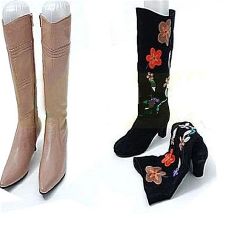 2Pcs Useful Plastic Shoe Hanger 50cm 32cm Inflatable Women Long Boots Shoes Stand Holder Stretcher Support Shaper Shoe Trees