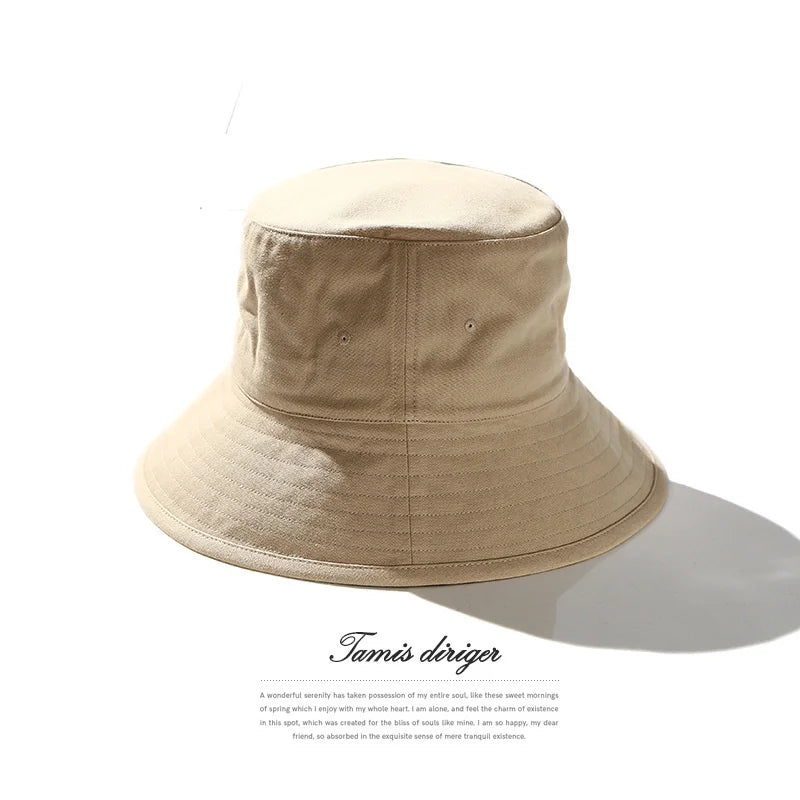 High Quality Soft Cotton Large Fishing Sun Cap Women Beach Bucket Hat Dad Wide Brim Boonie Cap Big Head Men Oversize Panama Hats