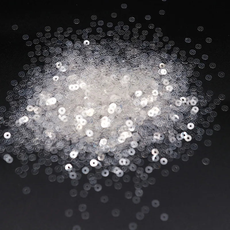 20g Round Flat Loose Sequins for Hand-Sewn Wedding Dresses Dresses Shoes and Hats DIY Accessories Decoration PVC Beads 3-6mm