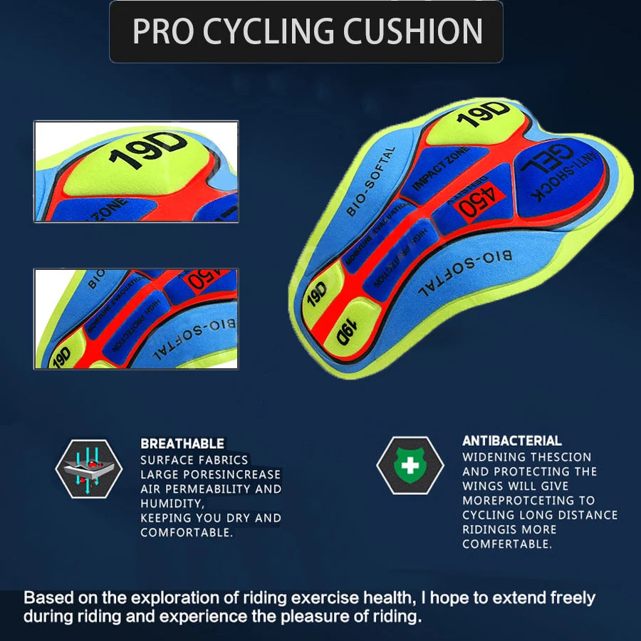 2026 FDJ Shockproof Summer Cycling Shorts 19D Gel Pad Cycling Short Pants Mountain Bike Shorts Cycling Clothing Bicycle Clothes