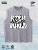 RICH WORLD CLUB Graphic Washed Vest US Warehouse 3 Colors Cotton Tank