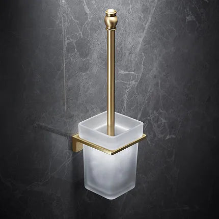 Bathroom Accessories Bathroom Shelf Towel Rack Paper holder Toilet Brush Holder Towel Ranger Brushed Gold Brass Bath Hardware