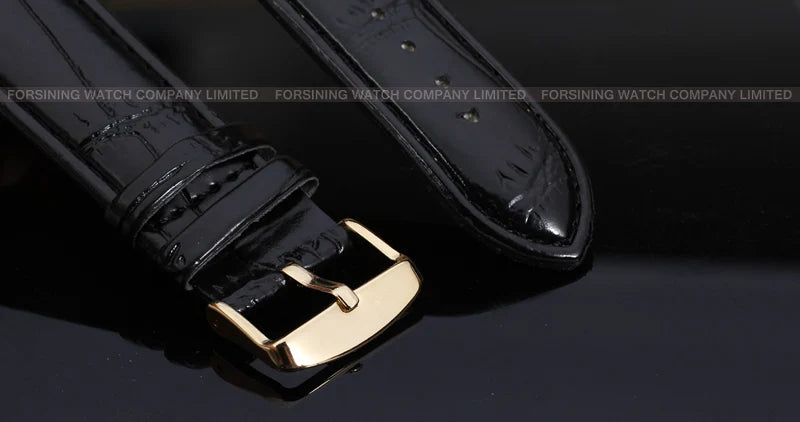 T-WINNER Watch Rectangular mechanical Watch Men's Watch Gold Belt Wrist Watch Hollow hand Mechanical watch