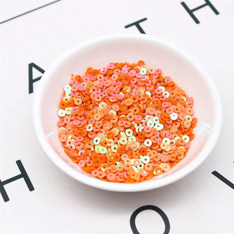 20g Round Flat Loose Sequins for Hand-Sewn Wedding Dresses Dresses Shoes and Hats DIY Accessories Decoration PVC Beads 3-6mm