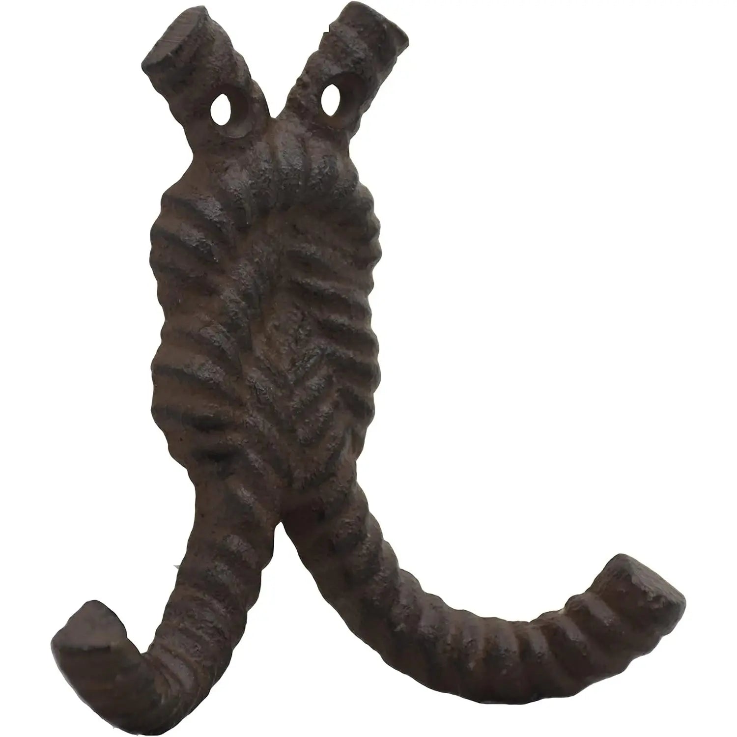 PARISLOFT Vintage Cast Iron Wall Mount Hanger Hooks -Multiuse Entryway Garden Decoration, Set of 3,Antique Brown