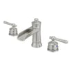 Modern  Brushed Gold Two Handle Basin Deck Mounted Faucet Brass Widespread for Living Room Bathroom Ceramic Valve USA Stock