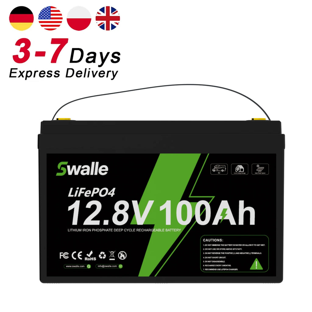 12V 24V 48V 60V Lithium Ion Solar Battery Packs with Bluetooth 6000 Cycles Lifepo4 Golf Cart BMS 100Ah 200Ah