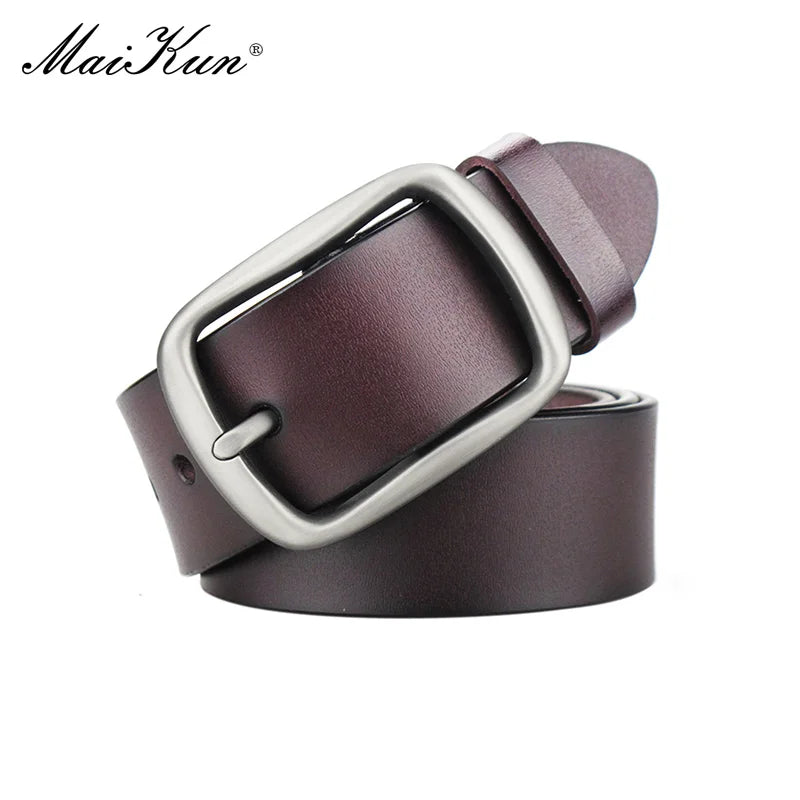 Maikun Men's Business Casual Large Size Belt Fashionable Genuine Leather Belts Popular Father's Day Gift