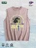 Biblical Jesus Saves" Sheep Graphic Washed Vest US Warehouse 3 Colors Cotton Tank