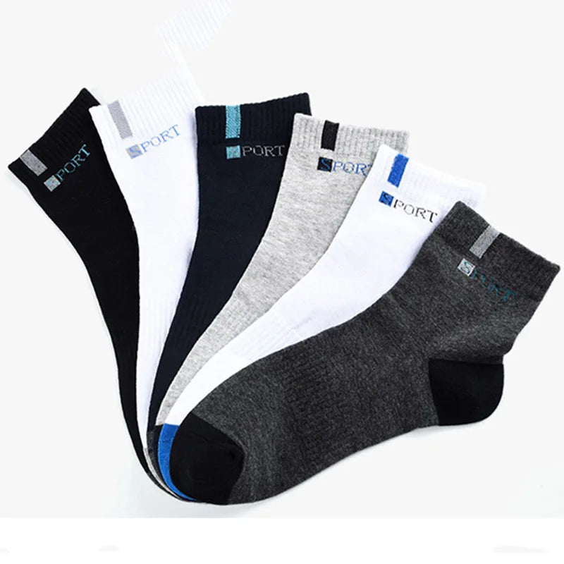 10pcs=5 Pairs Comfort Cotton Men's Socks High Quality Sport Breathable Summer Autumn Socks Long Sock For Mens Calcetines Sokken