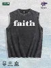 Faith Graphic Washed Vest US Warehouse 3 Colors Cotton Tank