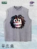 Cartoon Dreadlocks Character Graphic Washed Vest US Warehouse 3 Colors Cotton Tank