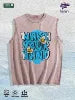 WASH YOUR HAND Graphic Washed Vest US Warehouse 3 Colors Cotton Tank