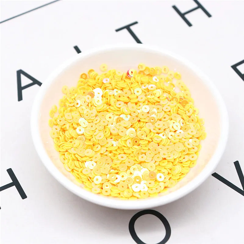 20g Round Flat Loose Sequins for Hand-Sewn Wedding Dresses Dresses Shoes and Hats DIY Accessories Decoration PVC Beads 3-6mm