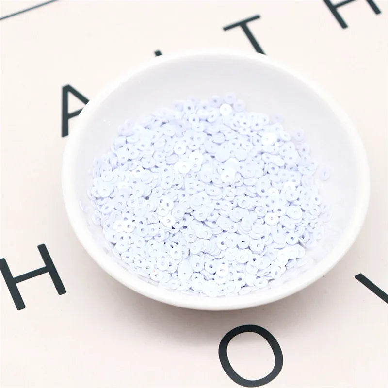 20g Round Flat Loose Sequins for Hand-Sewn Wedding Dresses Dresses Shoes and Hats DIY Accessories Decoration PVC Beads 3-6mm