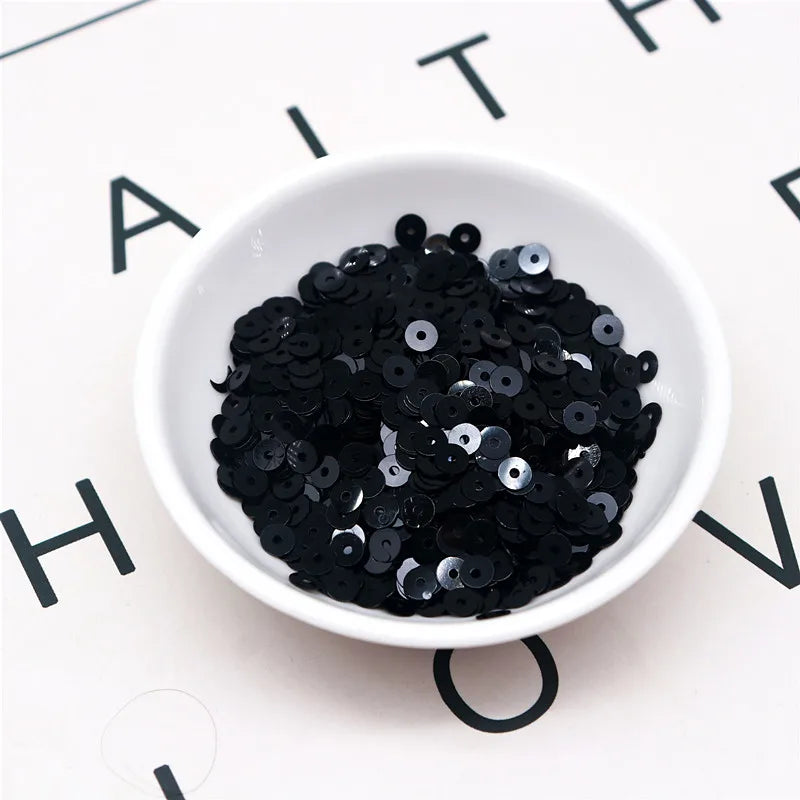 20g Round Flat Loose Sequins for Hand-Sewn Wedding Dresses Dresses Shoes and Hats DIY Accessories Decoration PVC Beads 3-6mm