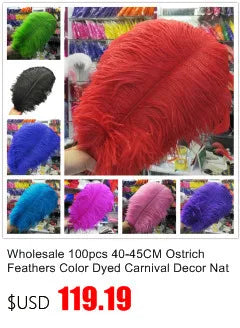 50pcs/lot Elegant Ostrich Feather 35-40cm 14-16inch Feathers for Crafts Wedding Party Supplies Carnival Dancer Decoration Plumes