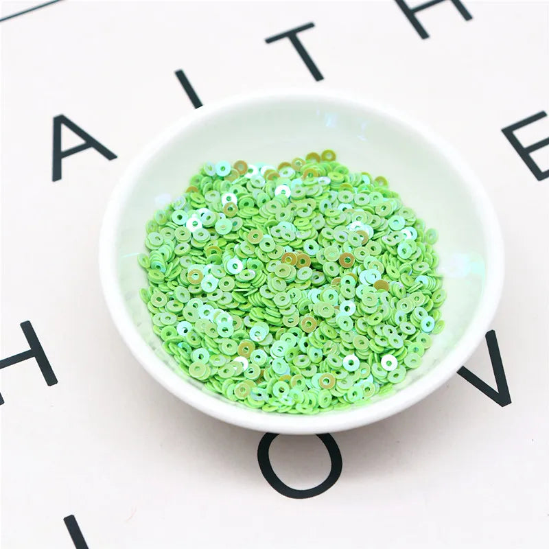 20g Round Flat Loose Sequins for Hand-Sewn Wedding Dresses Dresses Shoes and Hats DIY Accessories Decoration PVC Beads 3-6mm