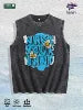 WASH YOUR HAND Graphic Washed Vest US Warehouse 3 Colors Cotton Tank