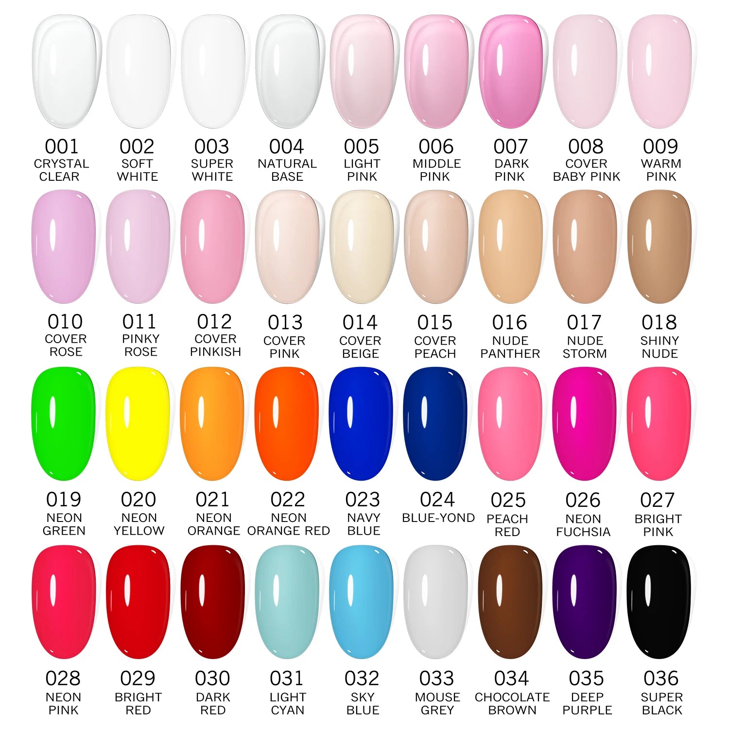 36 Basic Colors 1.5oz Nail Dipping Acrylic Powder Kit in Stock