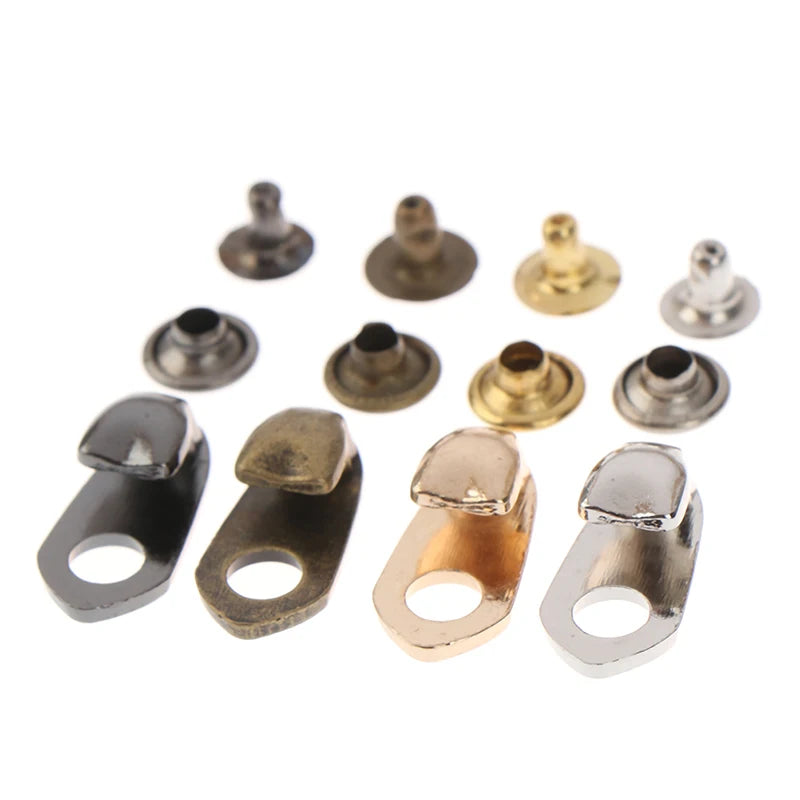 10Sets Outdoor Speed Shoe Lace Hooks Lace Fittings Buckles With Rivets For Mountaineering Boots Climb Hiking Shoes Work