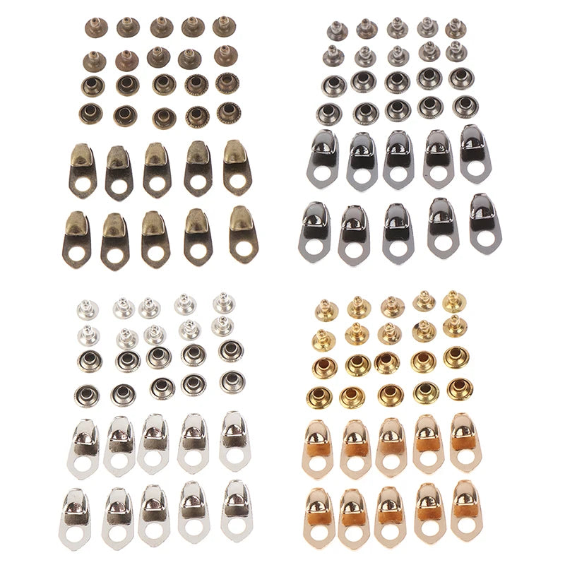 10Sets Outdoor Speed Shoe Lace Hooks Lace Fittings Buckles With Rivets For Mountaineering Boots Climb Hiking Shoes Work