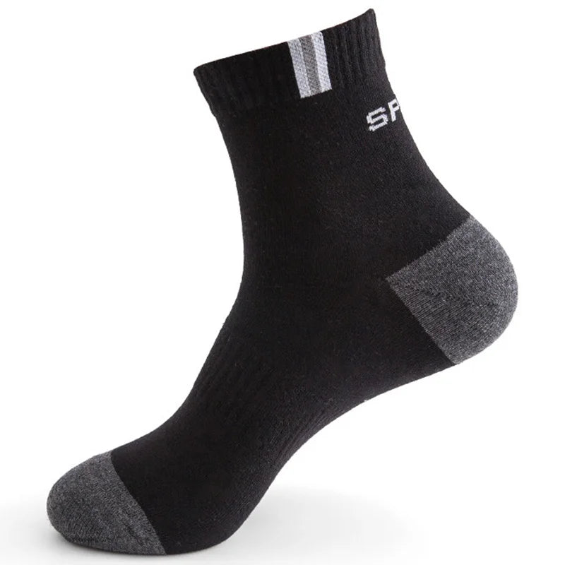 10pcs=5 Pairs Comfort Cotton Men's Socks High Quality Sport Breathable Summer Autumn Socks Long Sock For Mens Calcetines Sokken