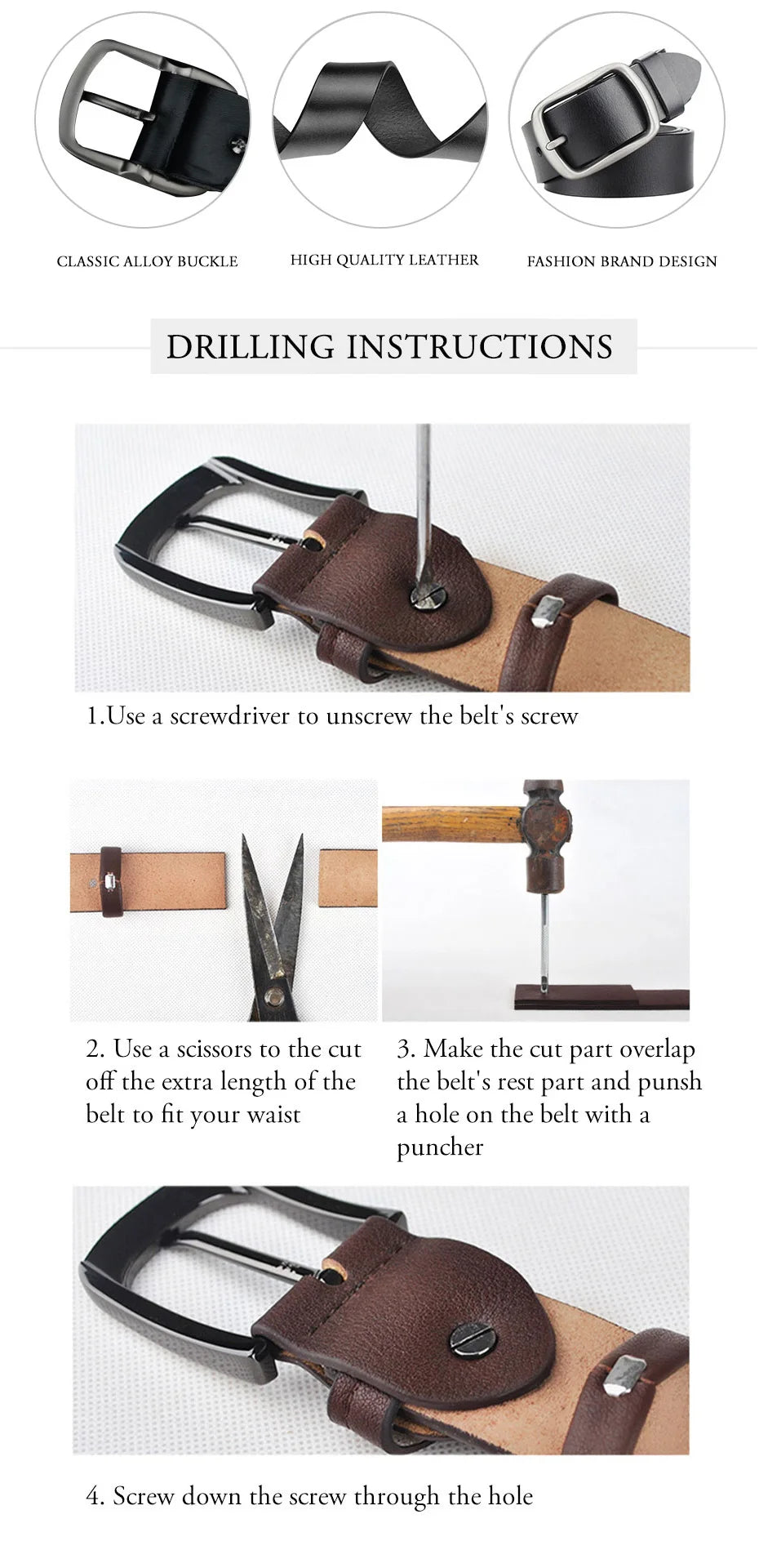 Maikun Men's Business Casual Large Size Belt Fashionable Genuine Leather Belts Popular Father's Day Gift