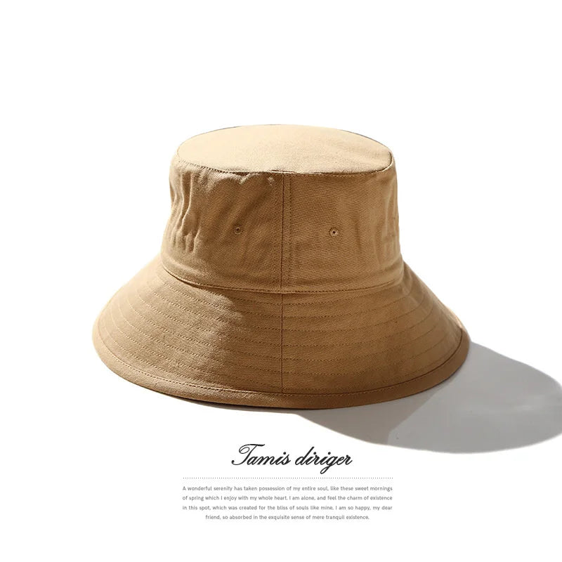 High Quality Soft Cotton Large Fishing Sun Cap Women Beach Bucket Hat Dad Wide Brim Boonie Cap Big Head Men Oversize Panama Hats