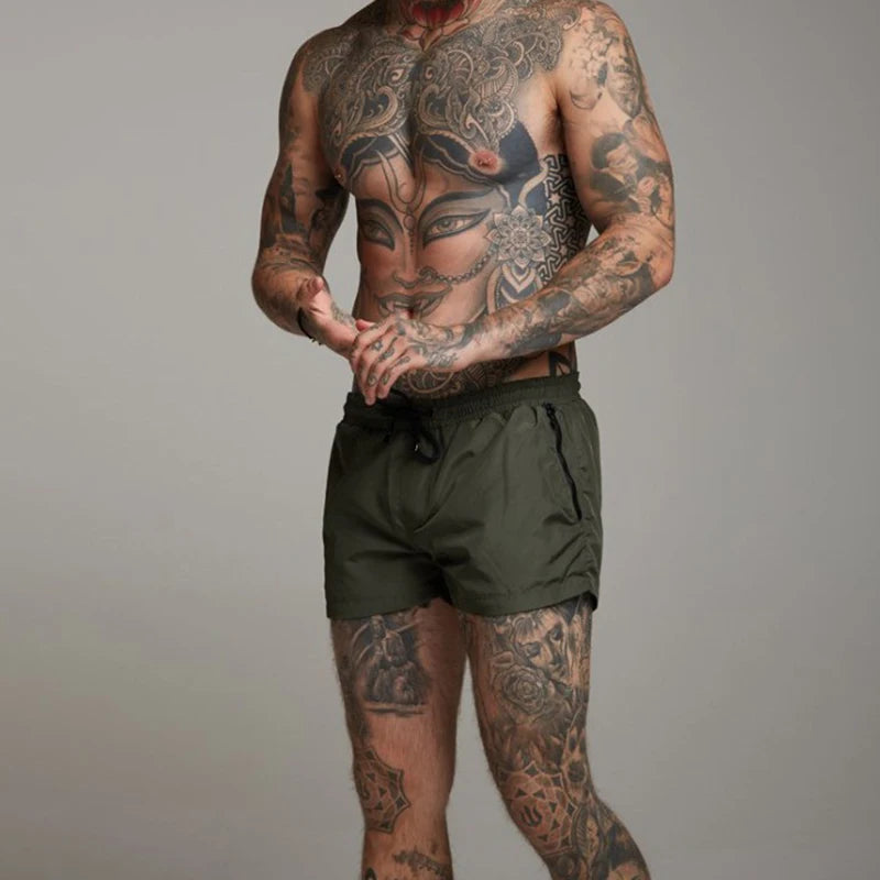 Mens Swim Short Swimwear Board Beach Shorts Quick Dry Men De Bain Homme Man Swimsuit Swim Trunks Bathing Beach Wear Surf Boxer